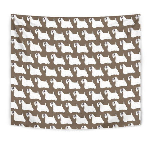 Sealyham Terrier Dog Pattern Print Tapestry-Free Shipping
