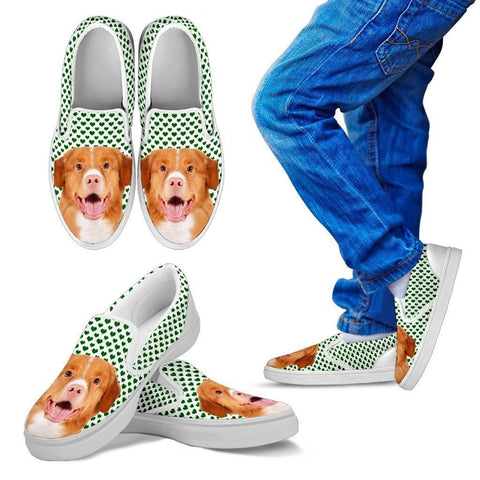 Nova Scotia Duck Tolling Retriever Print Slip Ons For Kids-Express Shipping