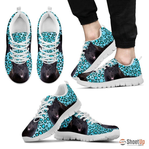 German Spitz Dog Print (Black/White) Running Shoes For Men-Free Shipping Limited Edition