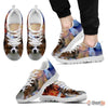 Papillon Dog Print Running Shoe For Men- Free Shipping