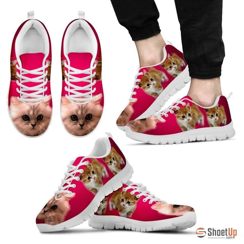 Cute Munchkin Cat Print Sneakers For Men- Free Shipping