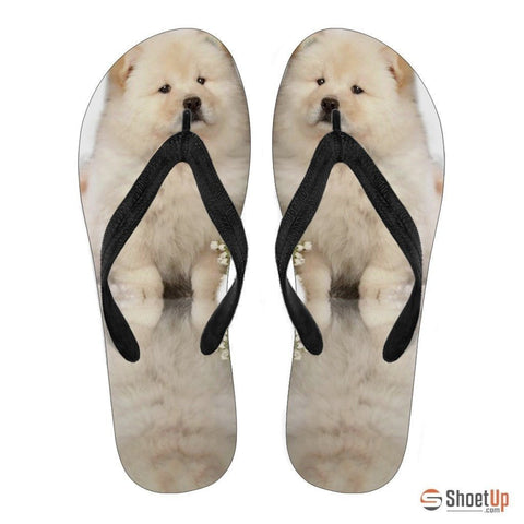 Chow Chow Puppy Flip Flops For Women-Free Shipping