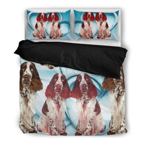 English Springer Spaniel Heart Print Bedding Set-Free Shipping