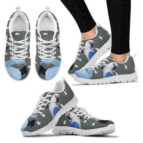 Spix Macaw Parrot Print Christmas Running Shoes For Women-Free Shipping