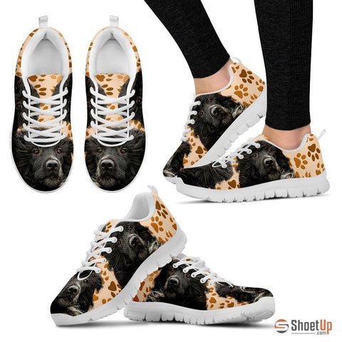 Portuguese Water Dog (White/Black) Running Shoes For Women-Free Shipping