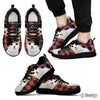 Japanese Bobtail Cat Print (White/Black) Running Shoes For Men-Free Shipping