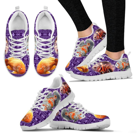 Oscar Fish Print Christmas Running Shoes For Women- Free Shipping