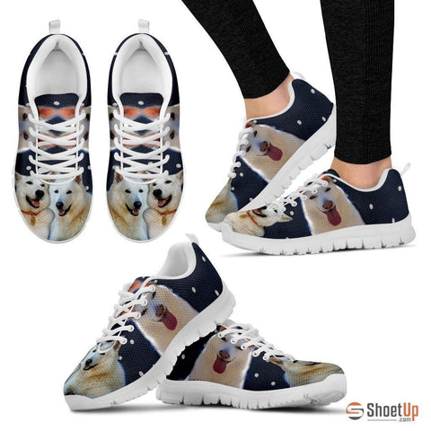 Customized(2093) Dog -(White/Black) Running Shoes For Women-Free Shipping