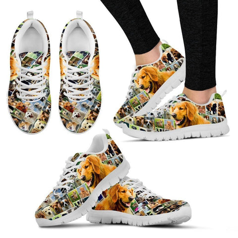 Lovely Golden Retriever Print-Running Shoes For Women-Express Shipping