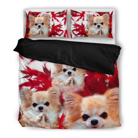 Valentine's Day Special Chihuahua On Red Print Bedding Set-  Free Shipping