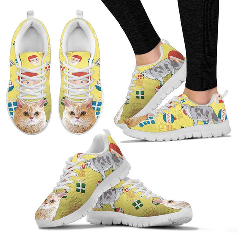 Selkirk Rex Christmas Running Shoe For Women- Free Shipping