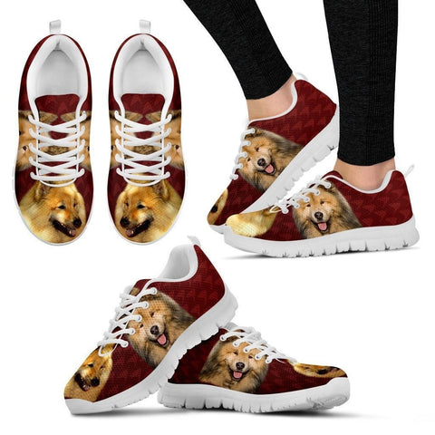 Eurasier Dog Print (White/Black) Running Shoes For Women-Express Shipping