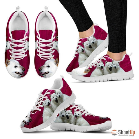 Hokkaido Dog Print (Black/White) Running Shoes For Women-Free Shipping