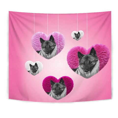 Norwegian Elkhound Dog Print Tapestry-Free Shipping