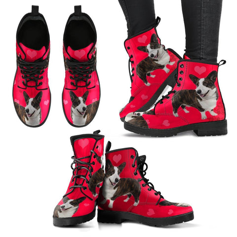 Valentine's Day Special-Cardigan Welsh Corgi Print Boots For Women-Free Shipping