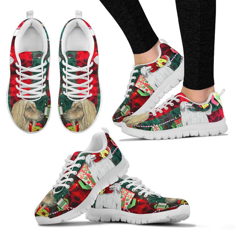 Afghan Hound Christmas Running Shoes For Women- Free Shipping