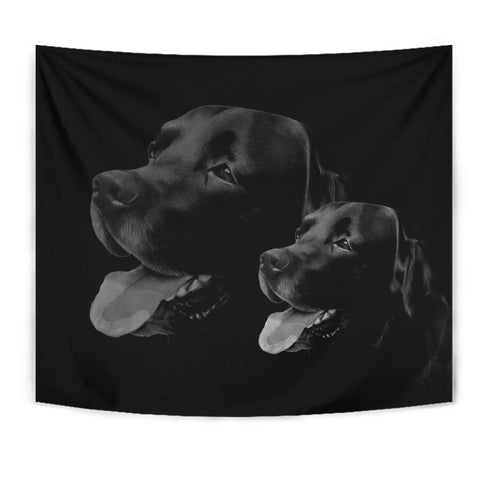 Black Labrador Print Limited Edition Tapestry-Free Shipping