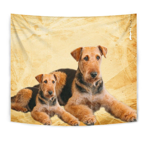 Airedale Terrier Dog Print Tapestry-Free Shipping