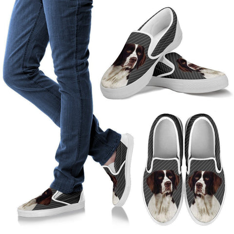 Drentse Patrijshond Dog Print Slip Ons For Women-Express Shipping