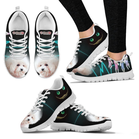 Bichon Frise Halloween Black Print Running Shoes For Women- Free Shipping