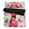 Cute West Highland White Terrier Print Bedding Set- Free Shipping