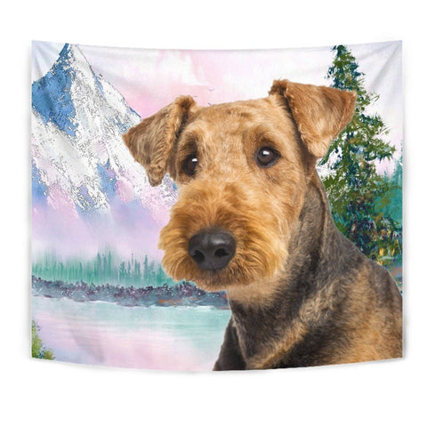 Cute Airedale Terrier Print Tapestry-Free Shipping