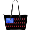 American Dachshund Flag Leather Tote Bag - Extra Large