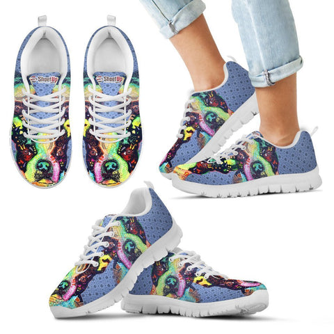 Boston Terrier Pop Art Print Running Shoes For Kids- Free Shipping