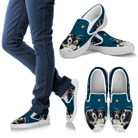 Valentine's Day Special-Border Collie Print Slip Ons For Women-Free Shipping