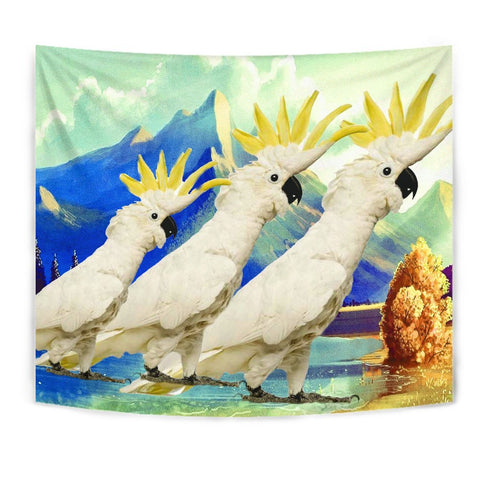 Lovely Cockatoo Parrot Print Tapestry-Free Shipping