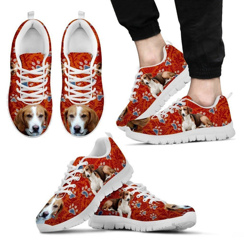 Cute Drever Dog Print Sneakers For Men(White/Black)- Express Shipping