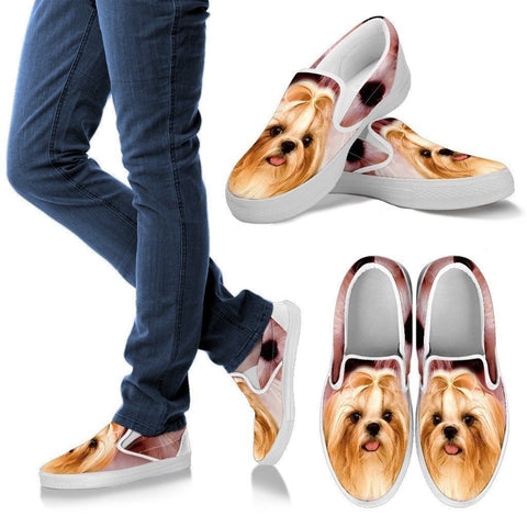 Lhasa Apso Print Slip Ons For Women- Express Shipping