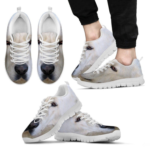 Central Asian Shepherd Dog (White/Black) Running Shoes For Men-Free Shipping