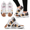 Cocker Spaniel Pink White Print Running Shoes For Women-Free Shipping