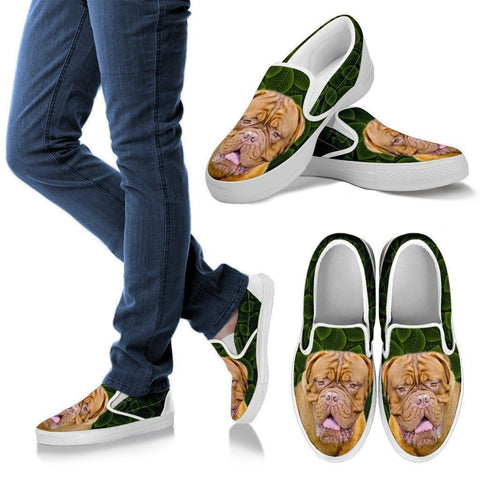 Mastiff Dog Print Slip Ons For Women-Express Shipping