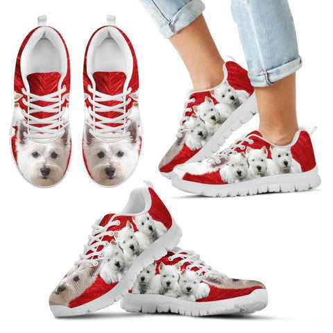 West Highland White Terrier Print Running Shoes For Kids- Free Shipping