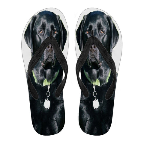 Black Labrador Flip Flops For Women-Free Shipping