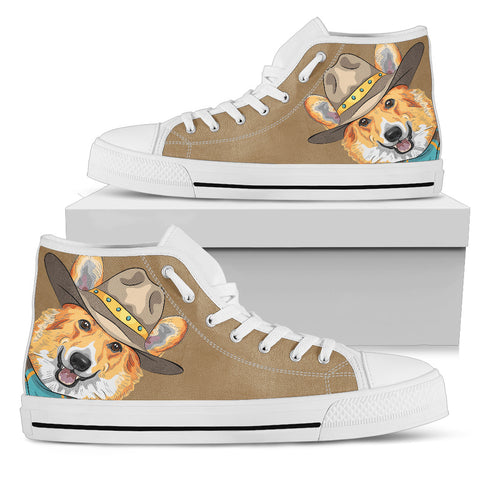 Corgi Cowboy Men's High Top