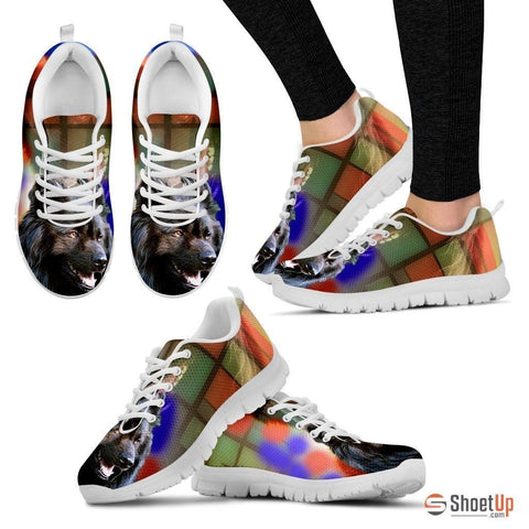 Belgian Sheepdog Dog Print Shoe For Women- Free Shipping