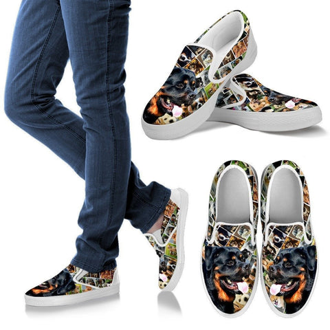 Amazing Rottweiler Dog Print Slip Ons For Women-Express Shipping