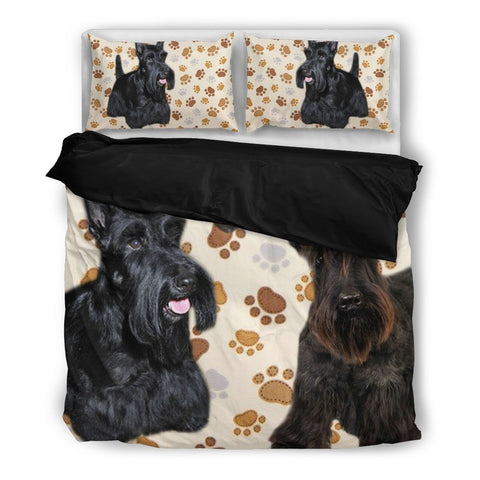 Scottish Terrier Paw Print Bedding Set -Free Shipping