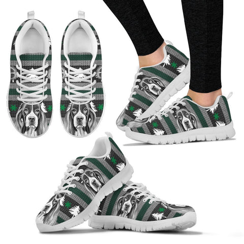 English Springer Spaniel Christmas Print Running Shoes For Women-Free Shipping