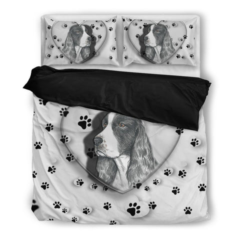 Valentine's Day Special-English Springer Spaniel Print Bedding Set-Free Shipping