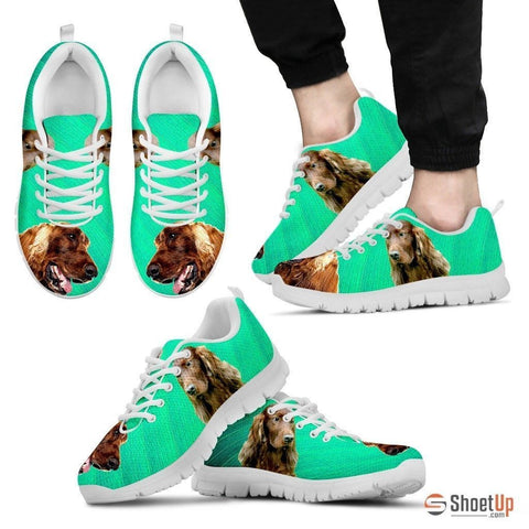 Irish Setter Printed (Black/White) Running Shoes For Men-Free Shipping Limited Edition