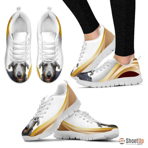 Customized Amazing Dog Print (White/Black) Running Shoes For Women-Free Shipping-Designed By Raffaella Belletti(2032)