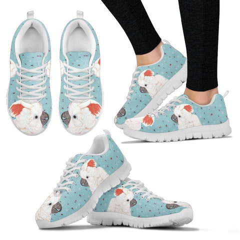 Salmon Crested Cockatoo Parrot Print Christmas Running Shoes For Women-Free Shipping