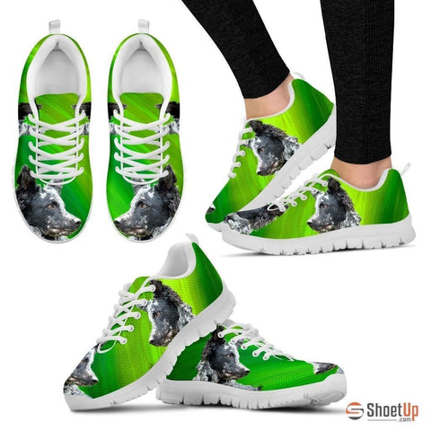 Mudi Dog Print (Black/White) Running Shoes For Women-Free Shipping