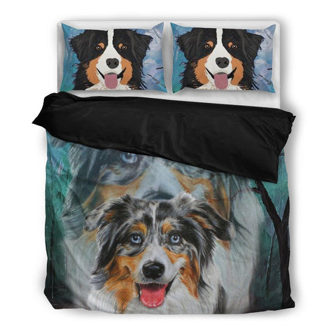 Amazing Australian Shepherd Print Bedding Set- Free Shipping