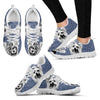 Yorkshire Sketch Print (Black/White) Running Shoes For Women-Free Shipping
