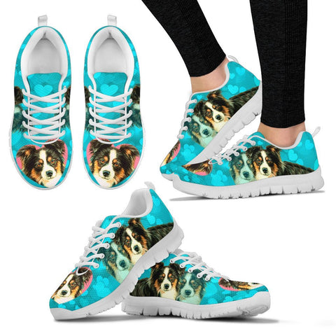 Valentine's Day Special-Australian Shepherd Dog Print Running Shoes For Women-Free Shipping